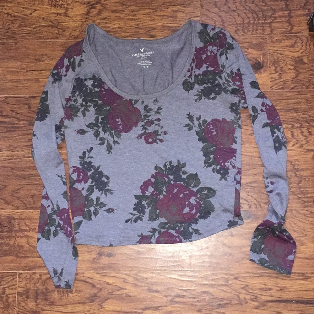 American Eagle Women’s Floral Crop Top Size L